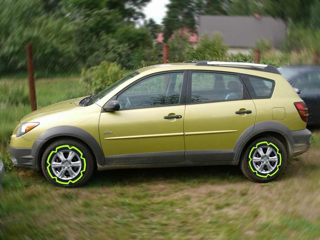 Новое слово в стайлинге — раскраска покрышек — Pontiac Vibe (1G), 1,8 л,  2004 года | тюнинг | DRIVE2