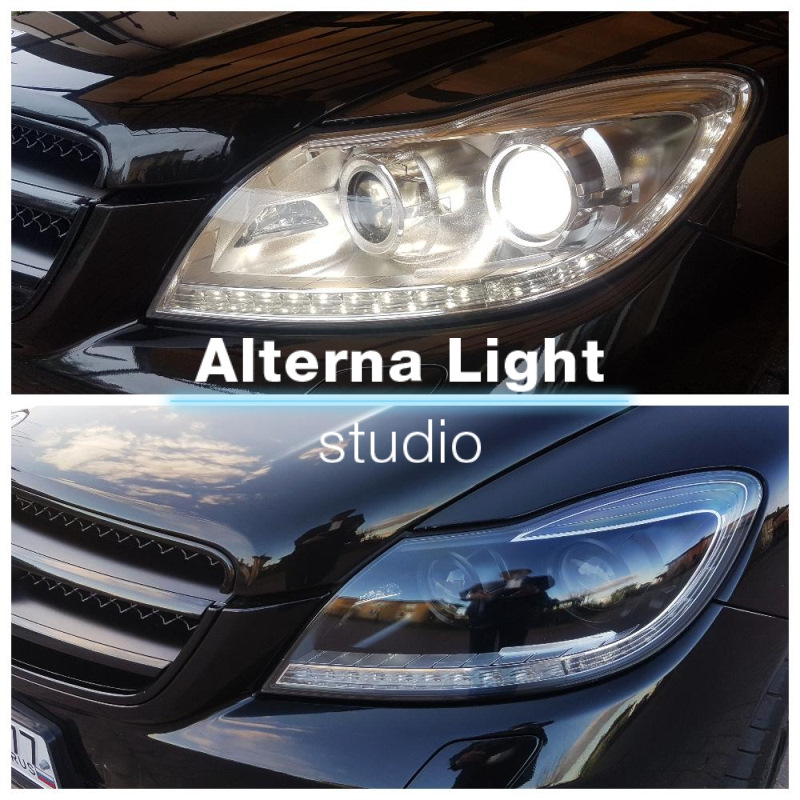 Покраска фар и Восстановление отражателей фар (замена линз) на Mercedes ...