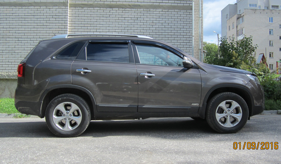 После установки проставок — KIA Sorento (2G)