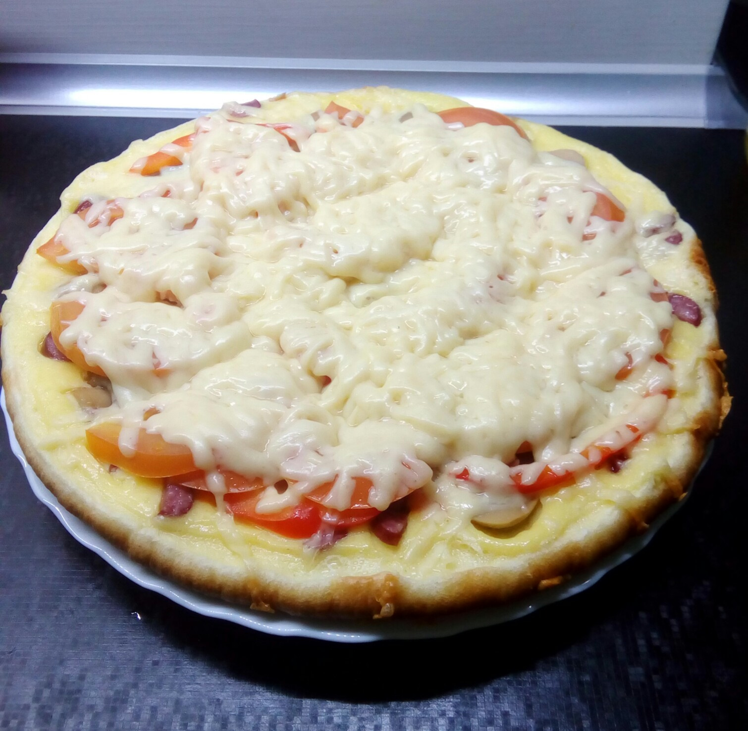 ленивая пицца на сковороде рецепт с фото