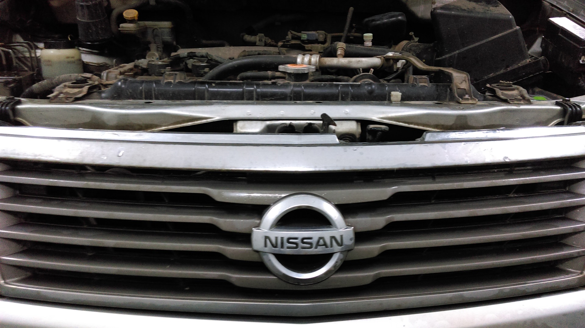 Вид на капот Nissan Liberty. Радиатор вариатора Ниссан Либерти. Ниссан либерти масла