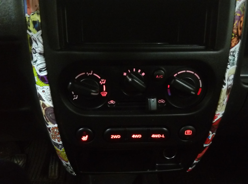 Я сделяль. Или замена лампочек в подсветке блока управления раздаткой ...