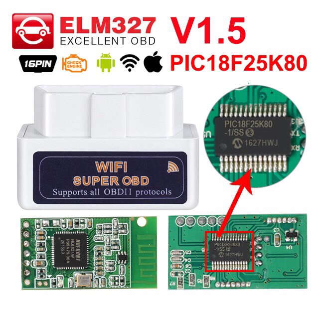 Obd2 сканер elm327 v 1.5 pic18f25k80