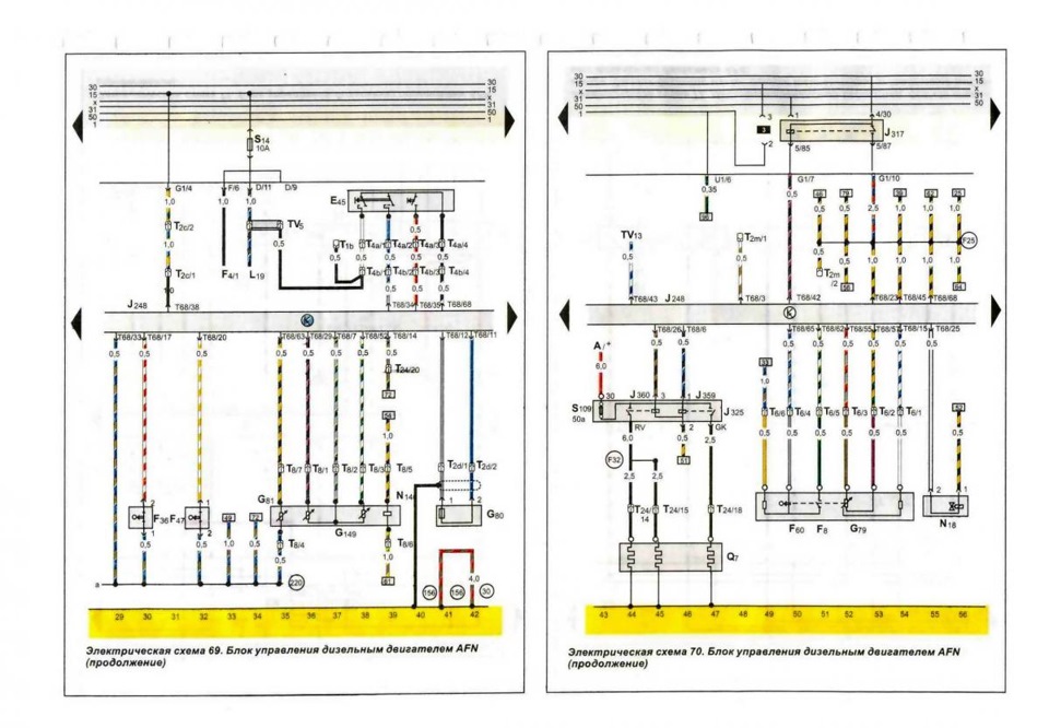 Схема электрооборудования пассат б5 2001 - 96 фото