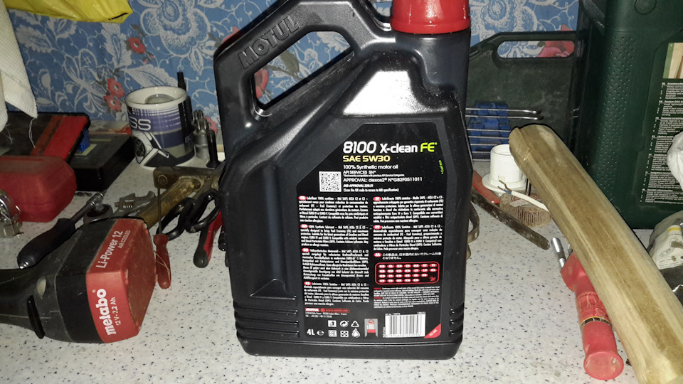 Промывка масленной системы и переход на масло Мотюль FE 8100/ 5 -30 ...