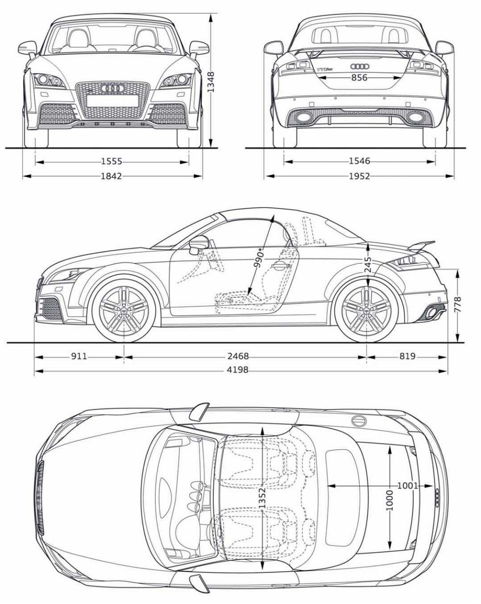 Чертеж ауди. Audi TT mk3 чертежи. Ауди ТТ 2000 защита чертежи.