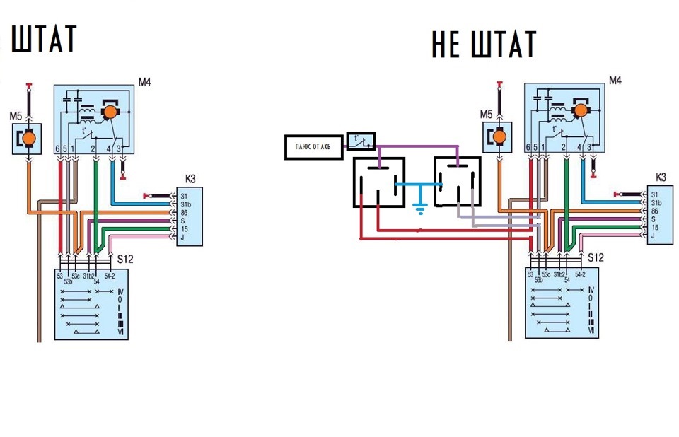 Реле дворников газель старого образца схема подключения