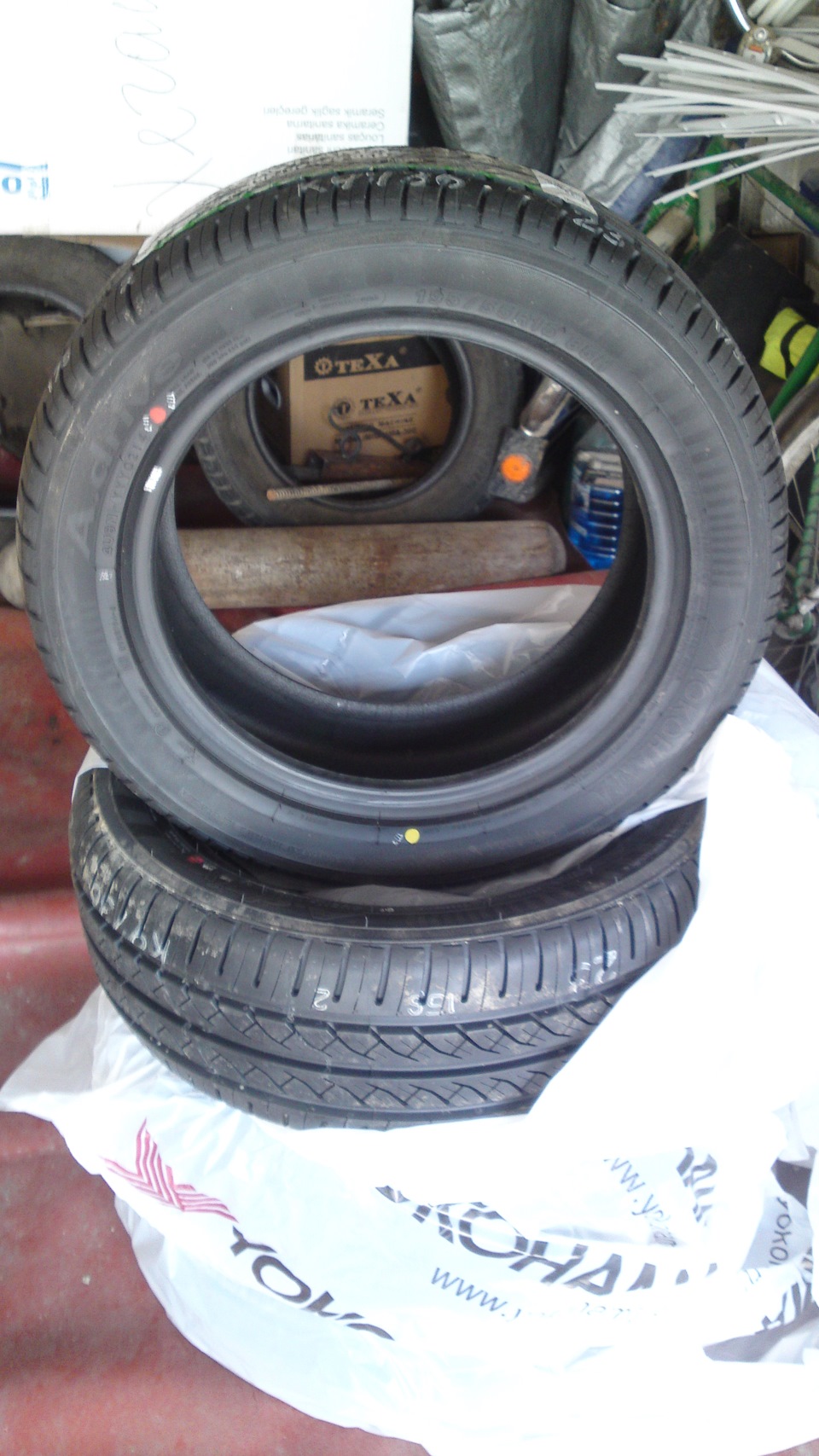 Yokohama 195/55 R15 — Opel Astra F, 1,4 л, 1992 года | шины | DRIVE2