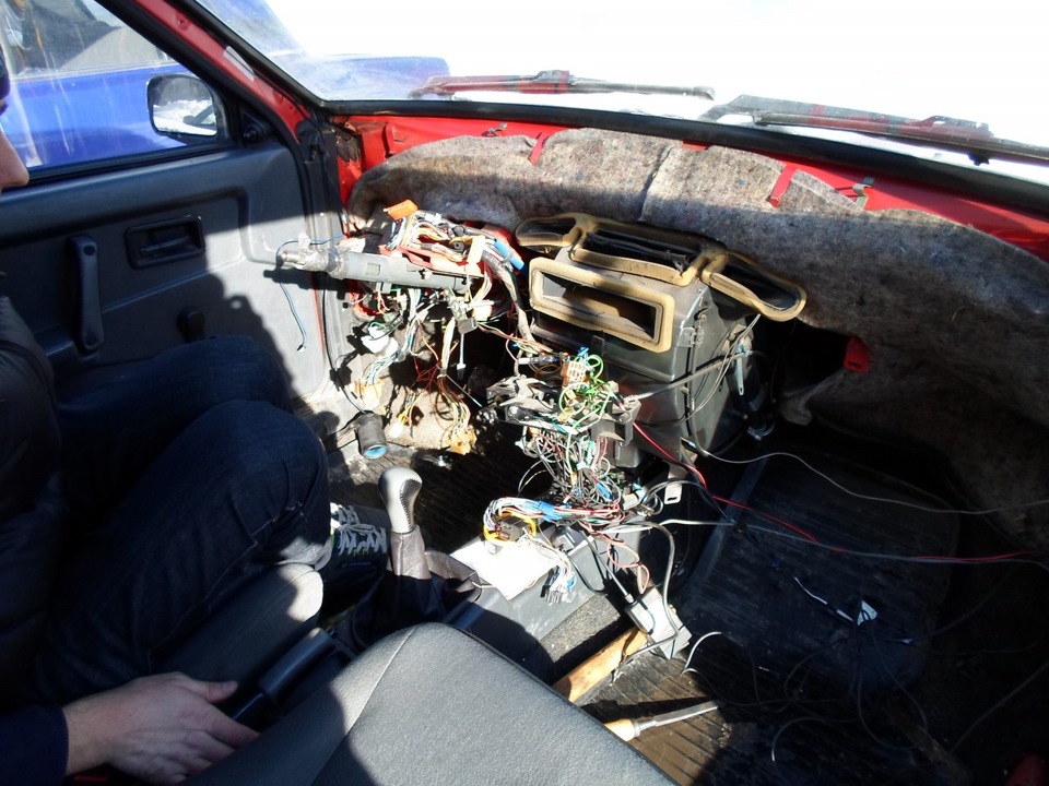 Европанель. Часть 1 (снятие старой панели) — Lada 2109, 1,5 л, 1994 ...