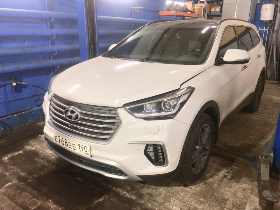 Хендай Гранд Санта Фе 3 профилактика полного привода, замена сальника ...