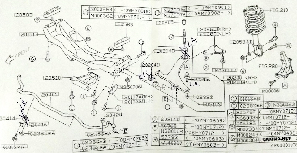 Схема задней подвески субару форестер sh