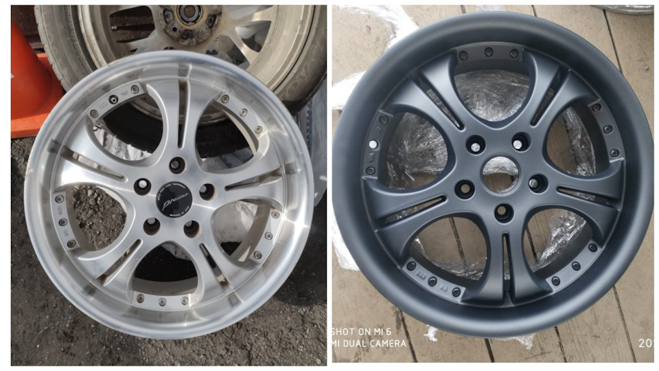 Покраска дисков в черный мат — Toyota Corolla (140/150), 1,6 л, 2008 ...