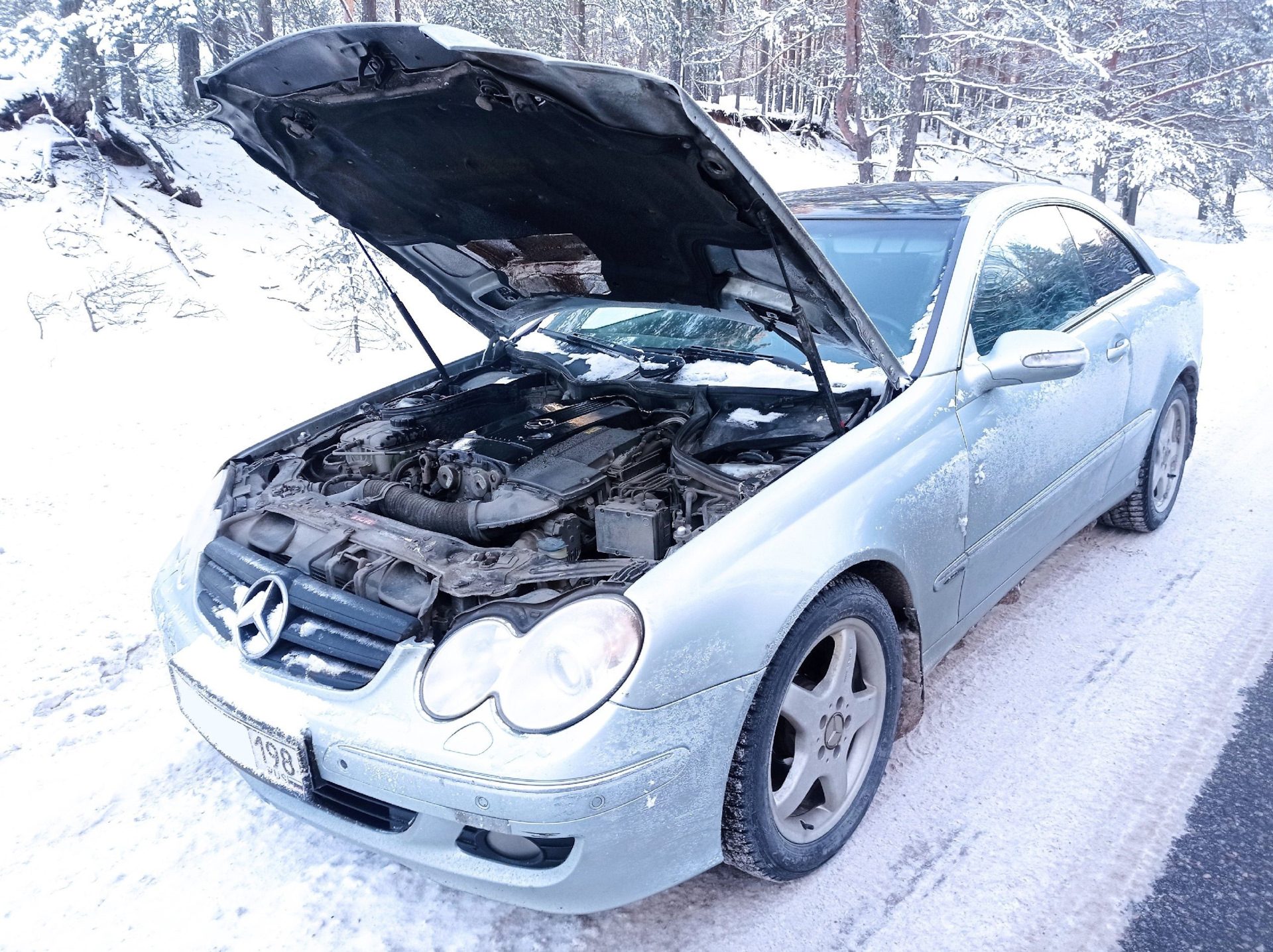 Клин двигателя на трассе в рекордные морозы. — Mercedes-Benz CLK (W209),  1,8 л, 2006 года | поломка | DRIVE2