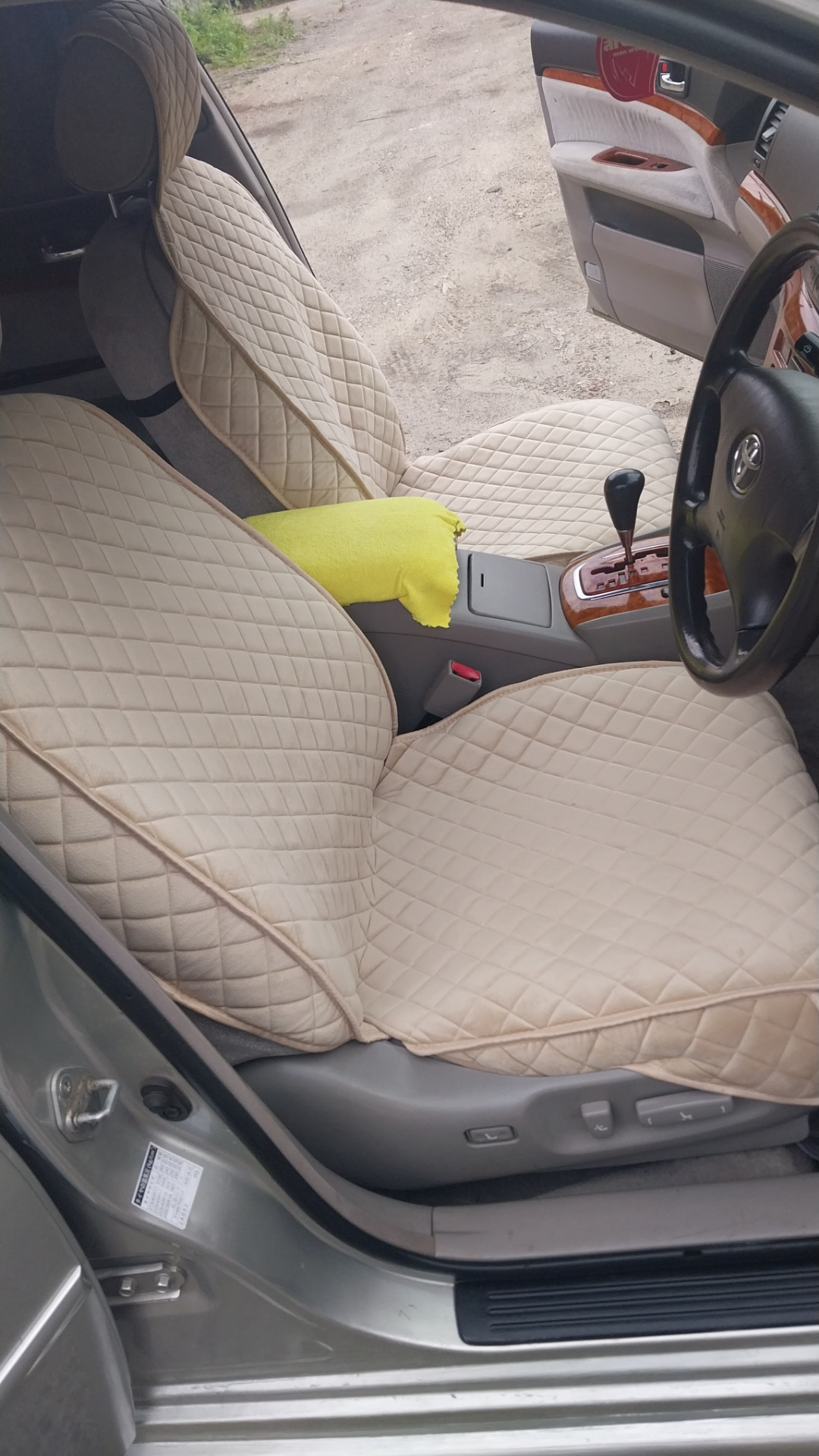 Велюровые накидки на передние сиденья — Toyota Mark II (110), 2 л, 2002 ...
