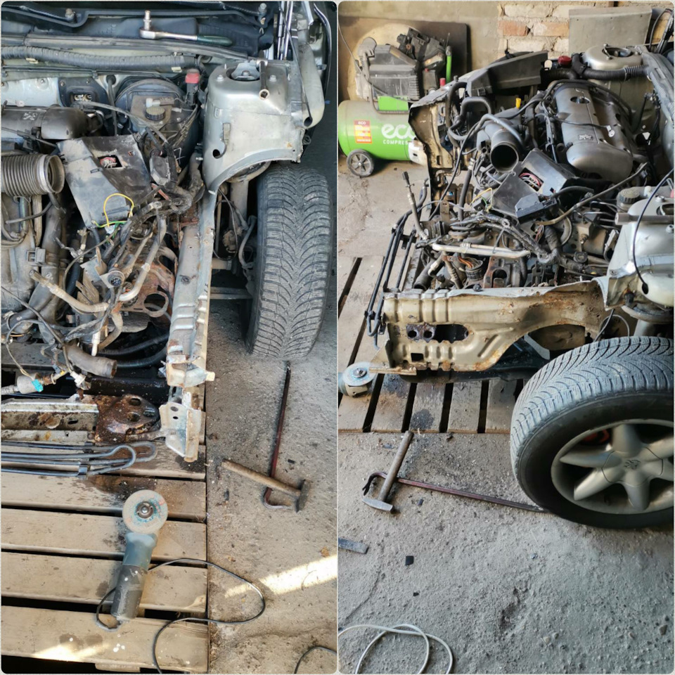 Была вырезана часть лонжерона. — Peugeot 406 Coupe