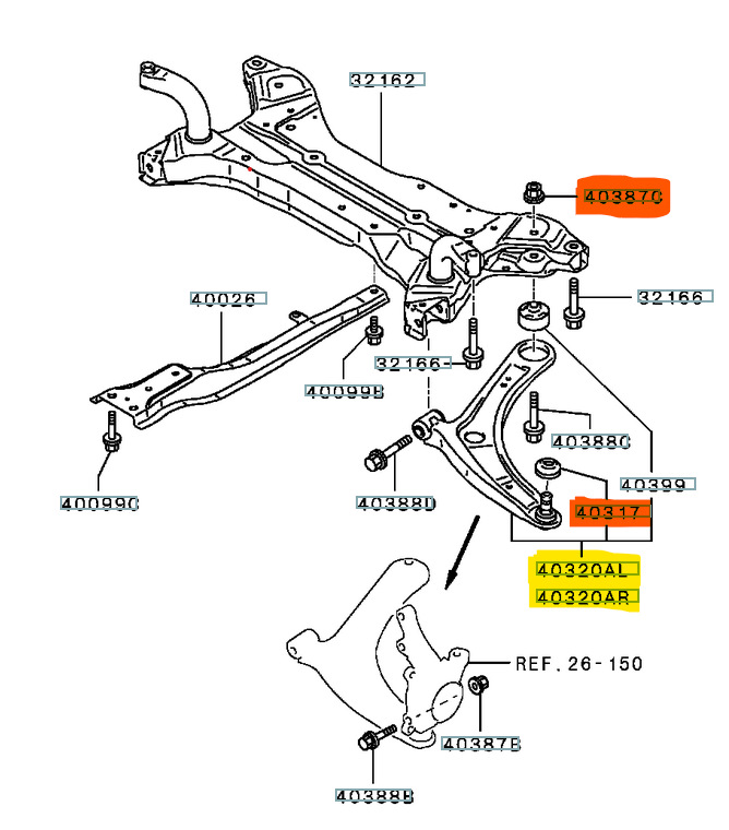 Передние нижние рычаги, полная замена или перепресовка? Часть 1; Мнение —  Mitsubishi Lancer X, 1,8 л, 2008 года | запчасти | DRIVE2