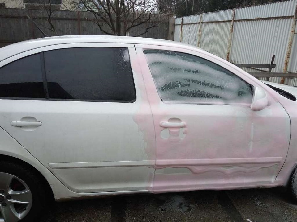 Тест пены для бесконтактной мойки — Skoda Octavia A5 Mk2, 1,8 л, 2012 ...