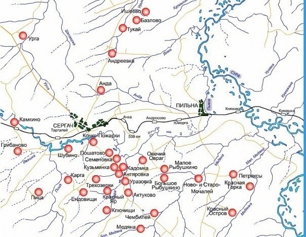 Карта россии сергач