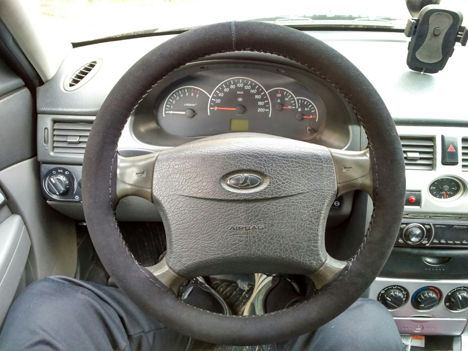 Оплётка руля со шнуровкой приора — Lada Приора хэтчбек, 1,6 л, 2008 ...
