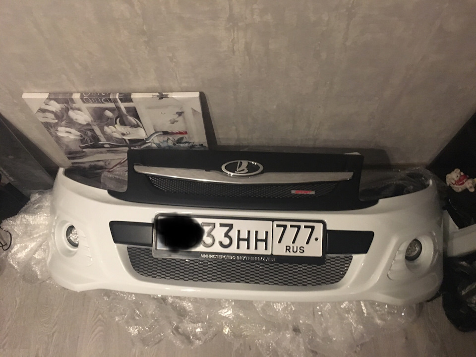 Значки «Гранта спорт» ждём тепла, собрали полностью бампер — Lada ...