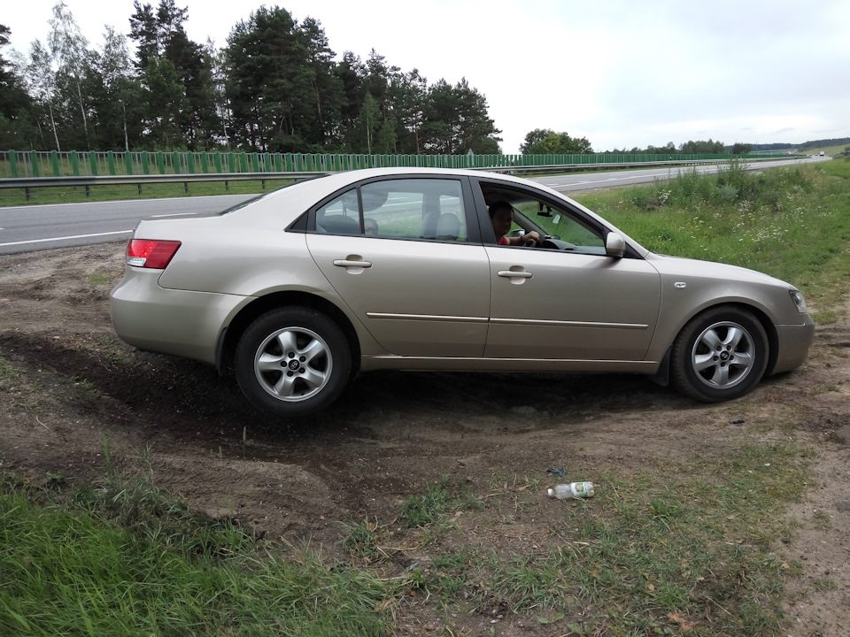 Диагональное вывешивание :)) — Hyundai Sonata V (NF), 2 л, 2006 года ...