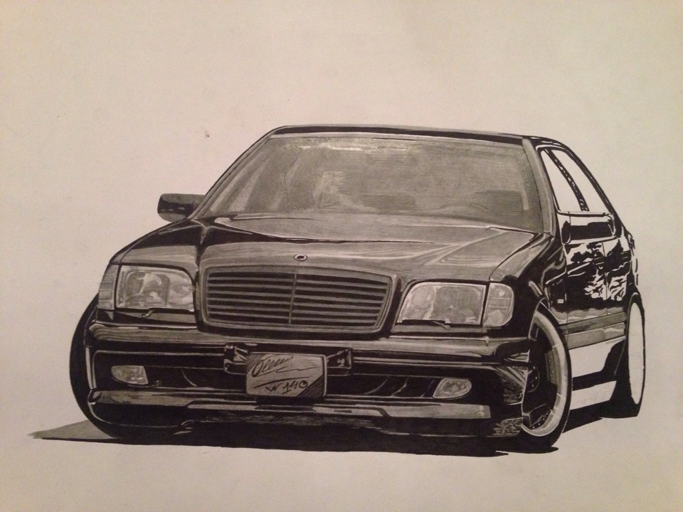 Рисунок 600 на 400. Mercedes w140 Art. Мерседес 140 кабан арт. Mercedes 140w drawing. Мерседес w140 рисунок.