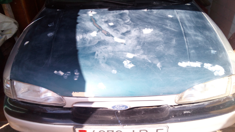 окраска капота. — Ford Mondeo I, 1,6 л, 1993 года | кузовной ремонт ...
