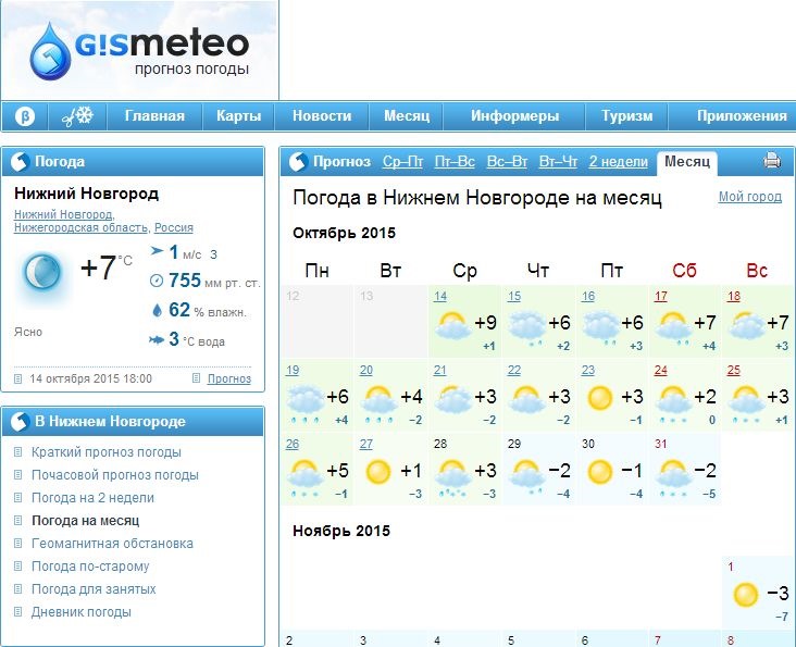 Какая погода н новгород