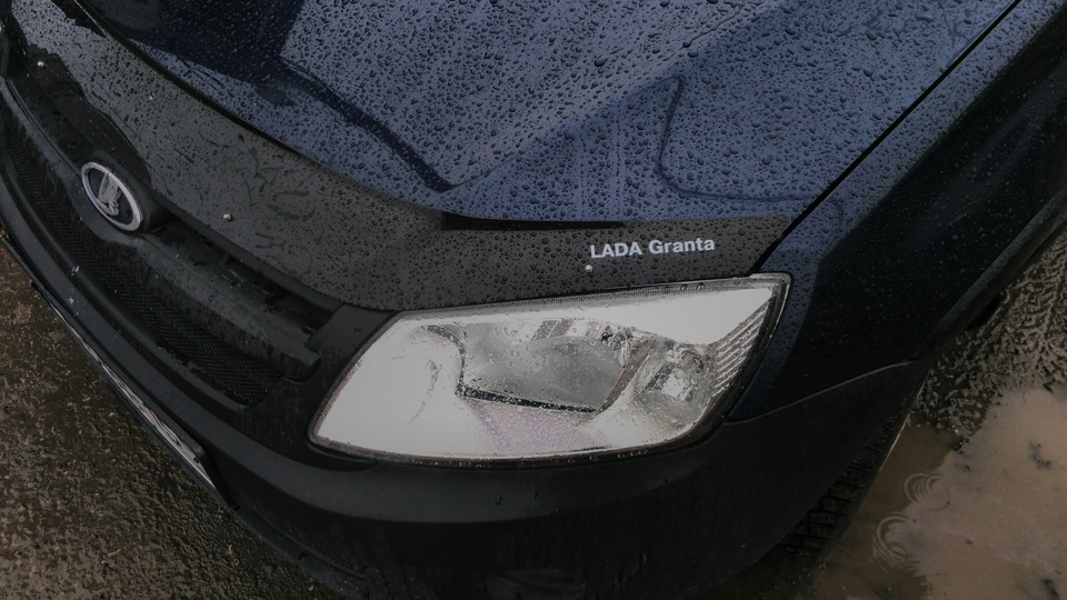 дефлектор капота. — Lada Гранта (1G), 1,6 л, 2013 года | тюнинг | DRIVE2
