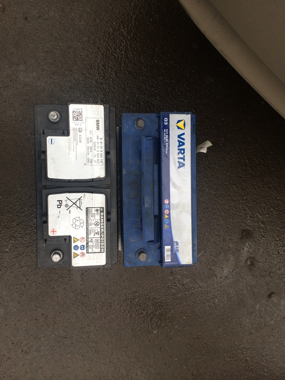 Запись не о чём, замена АКБ на оригинал АГМ — BMW X5 (E53), 4,6 л, 2002 ...