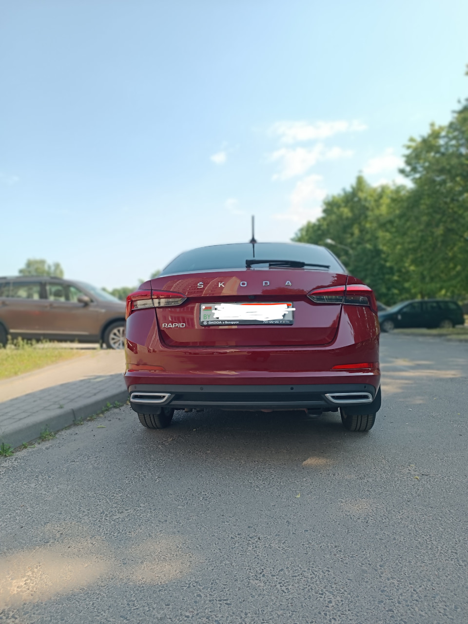 Имитация выхлопа. — Skoda Rapid (2G), 1,4 л, 2020 года | тюнинг | DRIVE2