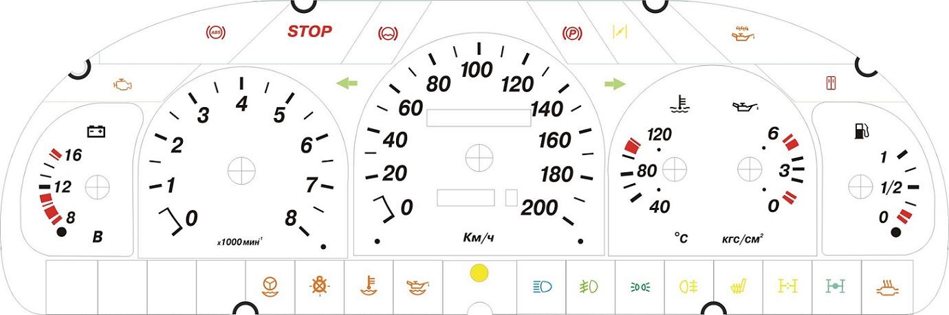 Приборная панель газ 3110 обозначения