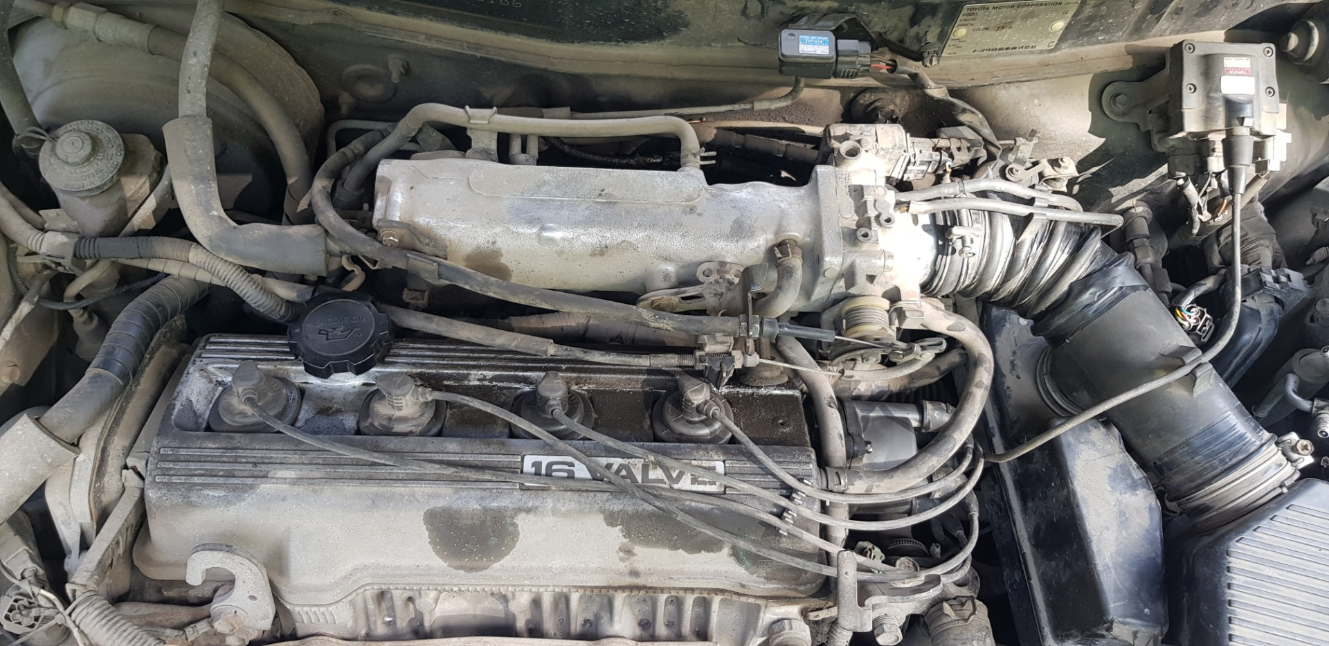 Течь клапанной крышки — Toyota Vista (30), 1,8 л, 1992 года ...