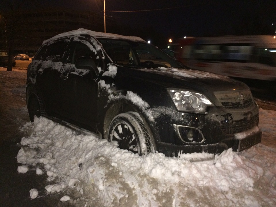 Зимняя парковка Опель Антара или я паркуюсь где хочу) — Opel Antara, 3 ...