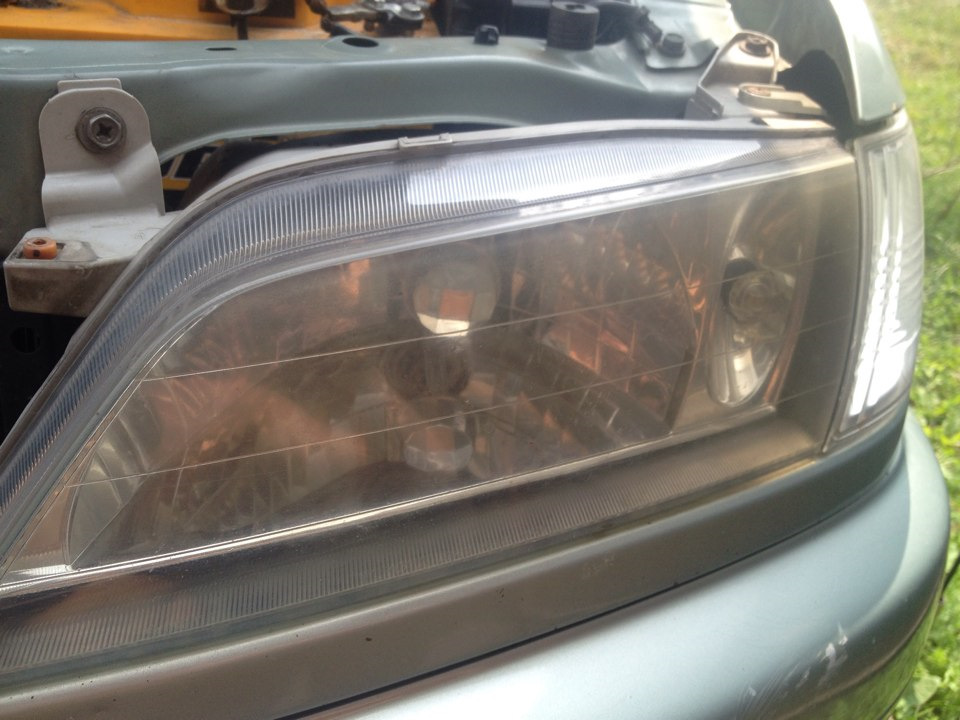 Промывка фар, поворотников, туманок — Toyota Carina (7G), 2 л., 1999 ...