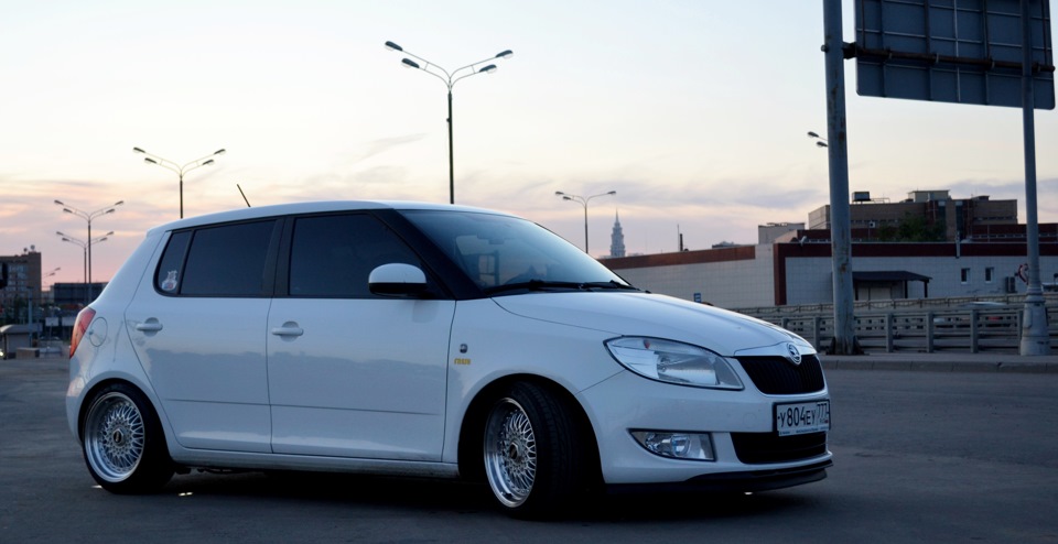 Занижение skoda fabia 2