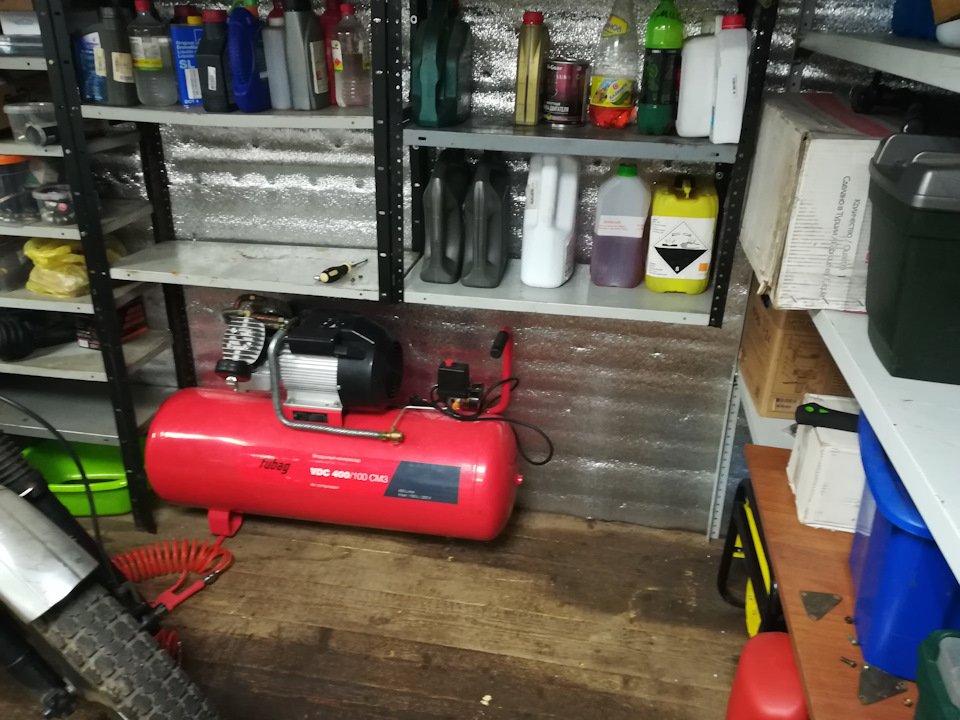 Установка компрессора для пневмо инструмента — Hyundai Santa Fe (3G), 2 ...