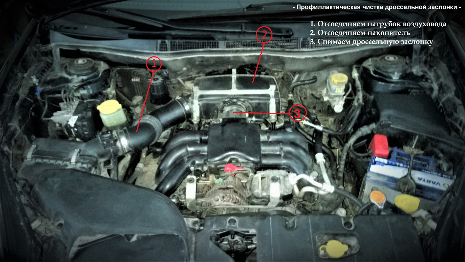 Чистка дроссельной заслонки субару аутбек 2007
