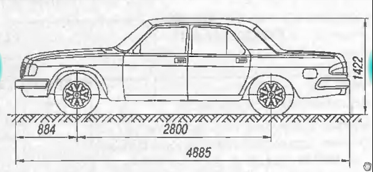 Волга 3102 размеры