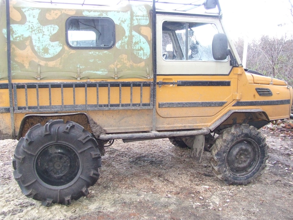 луаз на больших колесах низкое давление