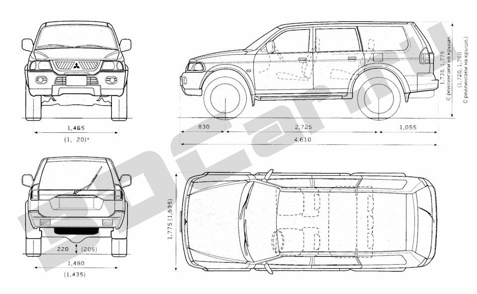 Чертеж паджеро спорт 1 Жилой модуль в прицеп - Mitsubishi Montero Sport, 3 л, 2003 года тюнинг DRIVE2