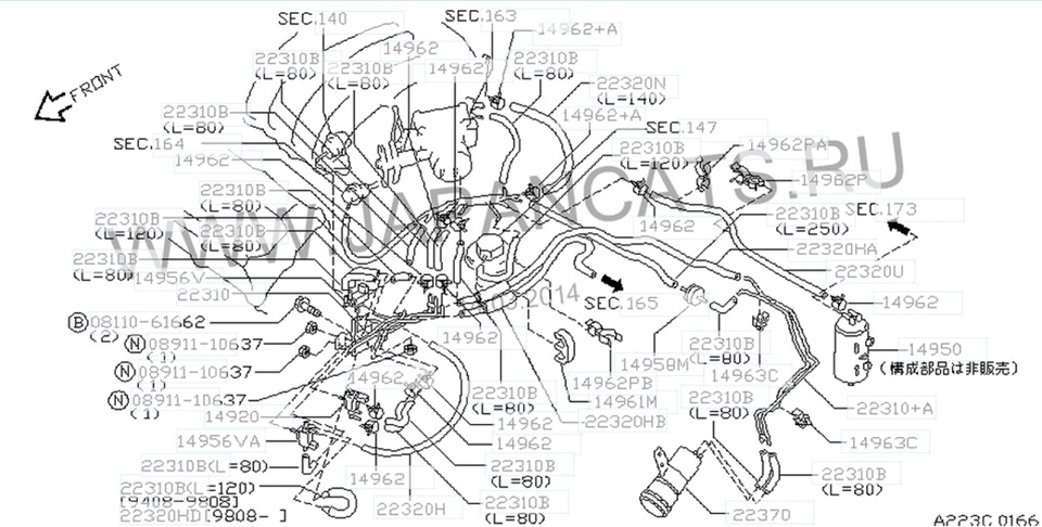 Ниссан максима а33 схема вакуумных трубок