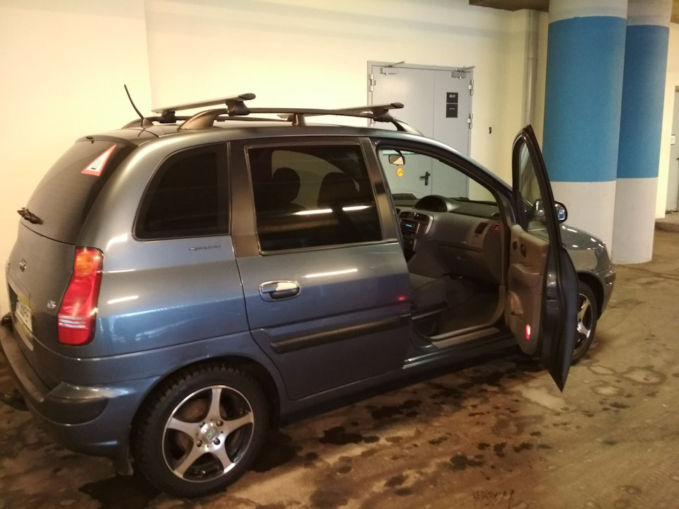 Поперечины на рейлинги — Hyundai Matrix, 1,8 л, 2005 года | аксессуары ...
