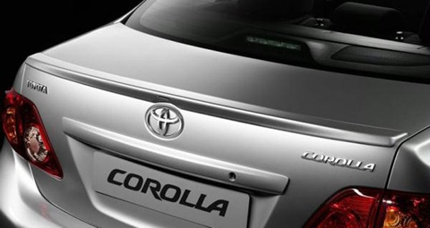 Trunk lid spoiler - Toyota Corolla 16L 2007