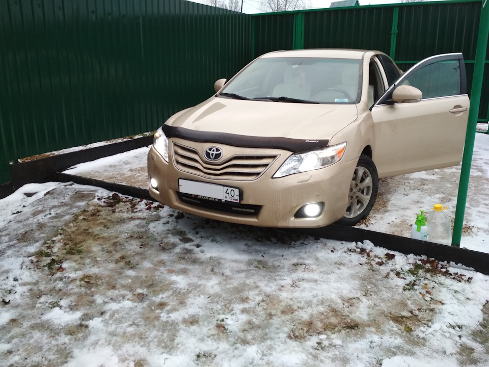 LED в ПТФ (часть2 — установка) — Toyota Camry (XV40), 2,4 л, 2011 года ...