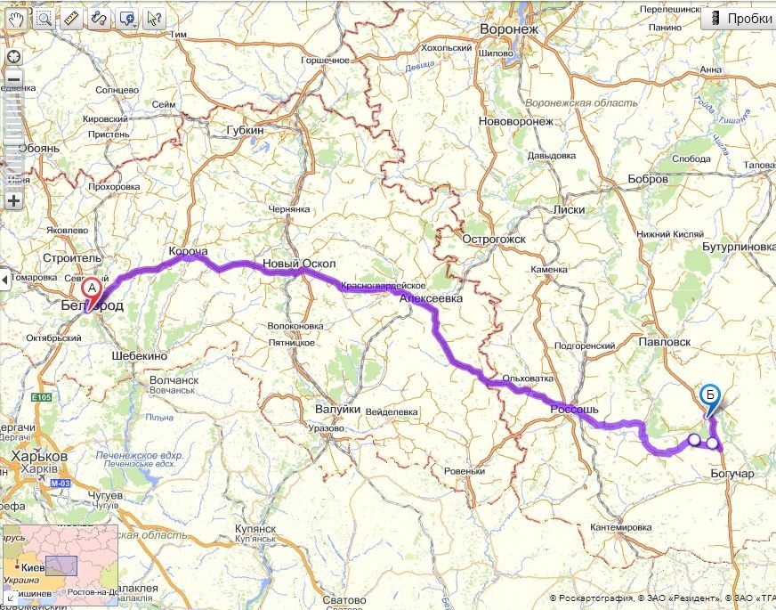 Карта дороги россошь. Белгород Россошь маршрут. Острогожск Белгород карта.