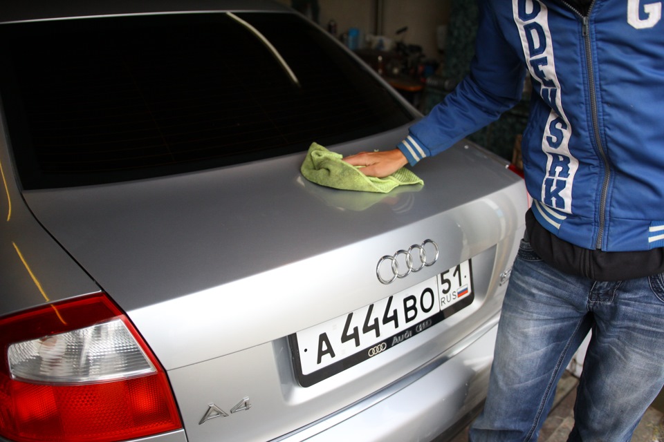 Заполняющая полироль с воском SONAX . Полировка кузова — Audi A4 (B6 ...