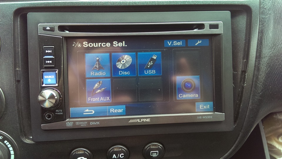 замена магнитолы, пионер на алпайн w530e — Honda Civic (7G), 1,7 л ...