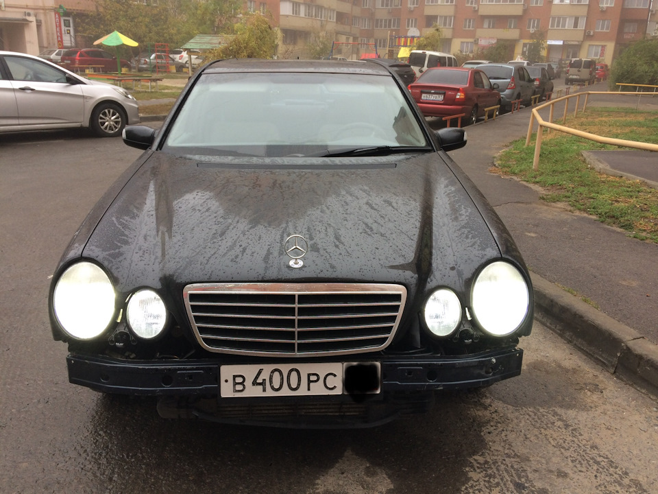 Замена ламп габаритов на диоды. — Mercedes-Benz E-class (W210), 2 л ...
