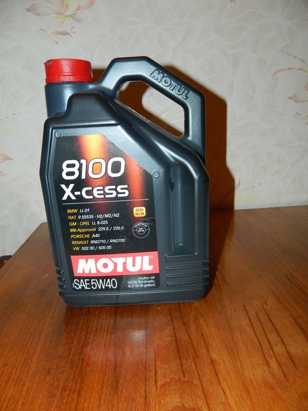 Масло Motul 8100 X-Cess SAE 5w40 — KIA Spectra, 1,6 л, 2006 года ...